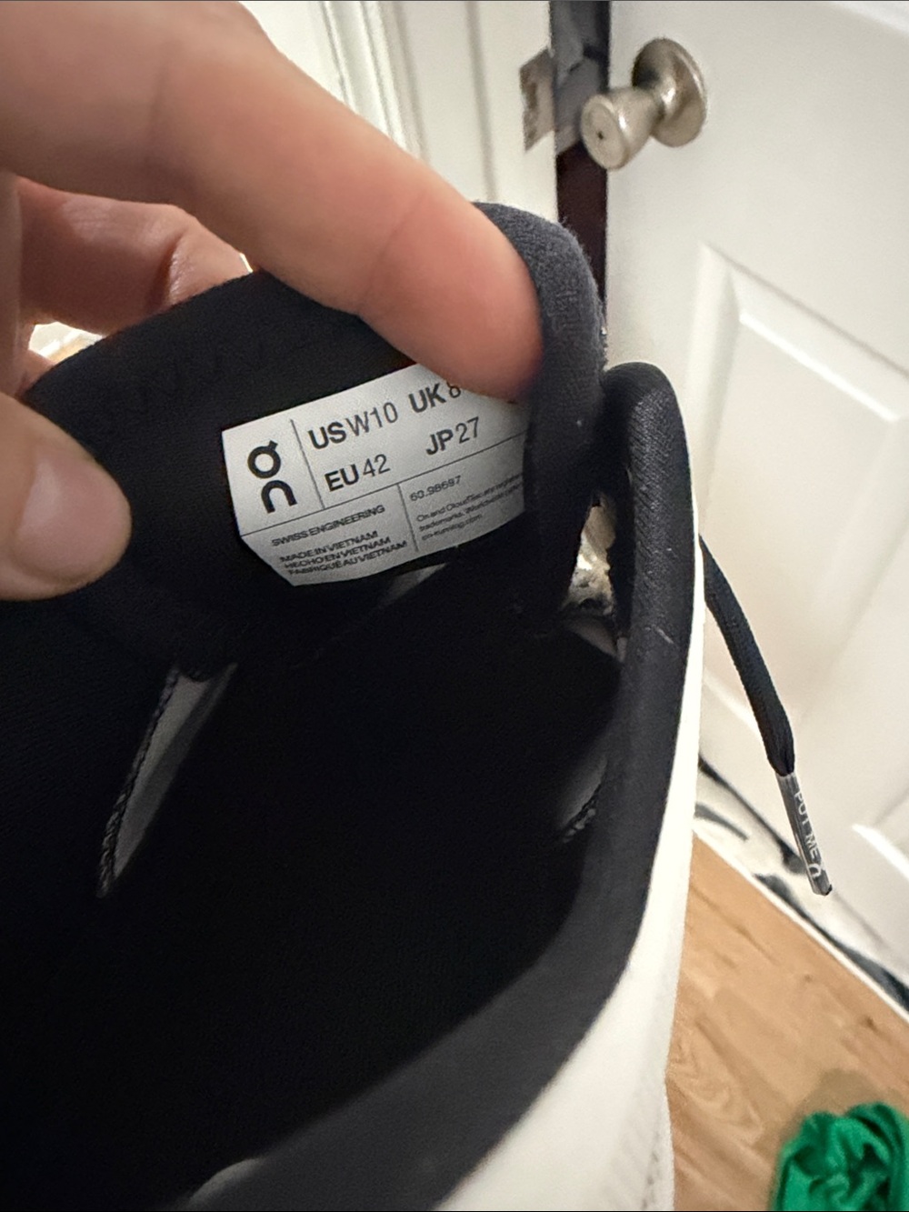 White and Black Cloudnova Sneakers - Picture 6 of 6